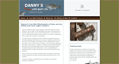 Desktop Screenshot of dannyslivebait.com